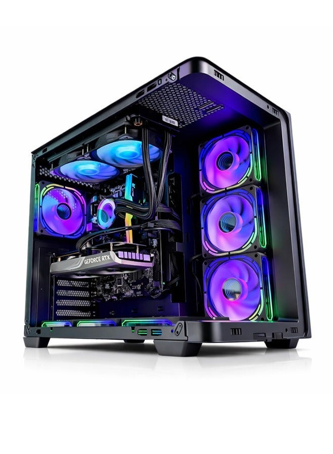 Game Sekret HiFly حاسوب ألعاب – بمعالج Intel Core i5-14400F، وبطاقة GeForce RTX 5060 Ti سعة 16GB، وذاكرة 32GB DDR5، وتخزين NVMe SSD سعة 1TB، ومبرّد سائل 240mm، ولوحة B760، ومزوّد طاقة 750W 80+، واتصال Wi-Fi وBluetooth، ونظام Windows 11 Pro، من Game Sekret، مع ضمان لمدة سنة واحدة. - Image 4